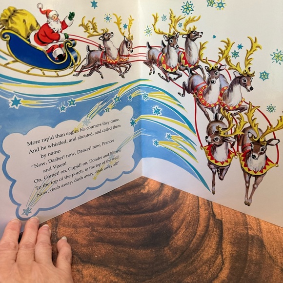 The Night Before Christmas Book by Clement C. Moore a Big Golden Board Book - Picture 6 of 10